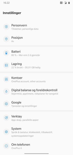 Bla til og velg System