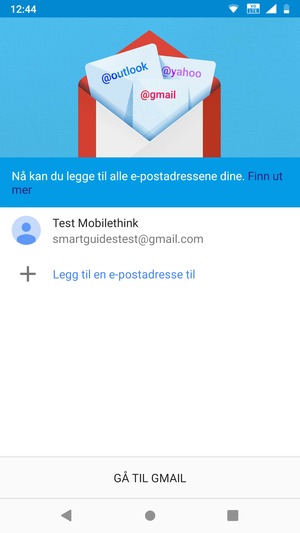 Velg GÅ TIL GMAIL