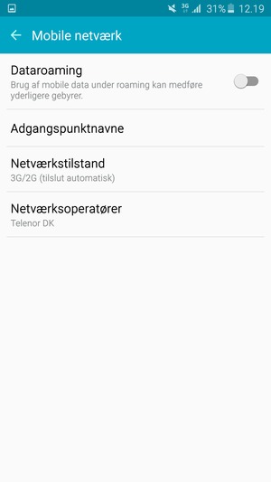 For at skifte netværk, hvis der opstår netværksproblemer, vælg Netværksoperatører