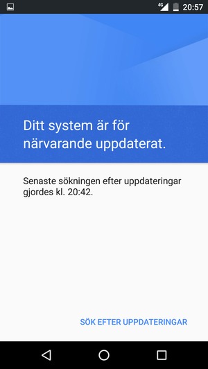Välj SÖK EFTER UPPDATERINGAR