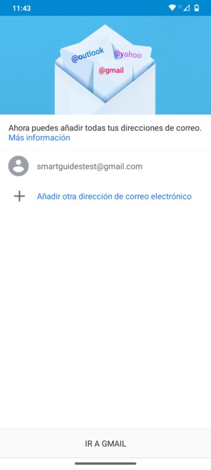 Seleccione IR A GMAIL