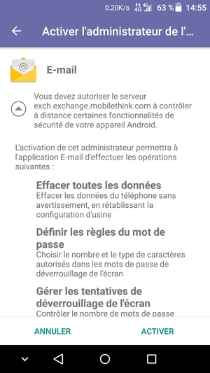 Sélectionnez ACTIVER