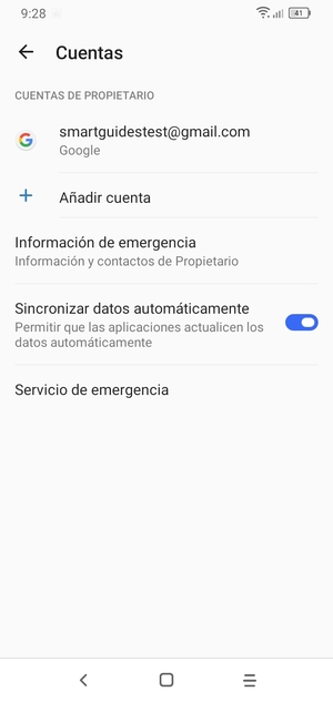 Seleccione su cuenta Google