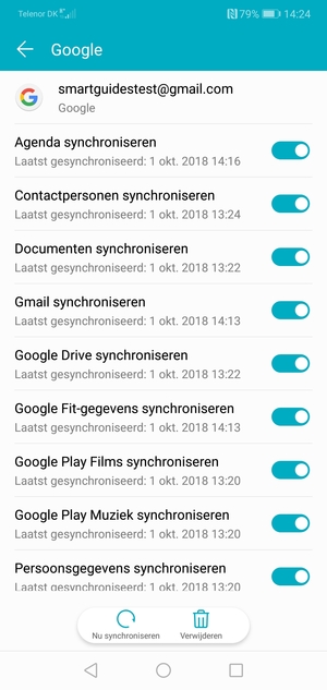 Selecteer Nu synchroniseren