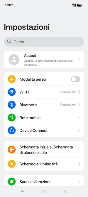 Seleziona Rete mobile