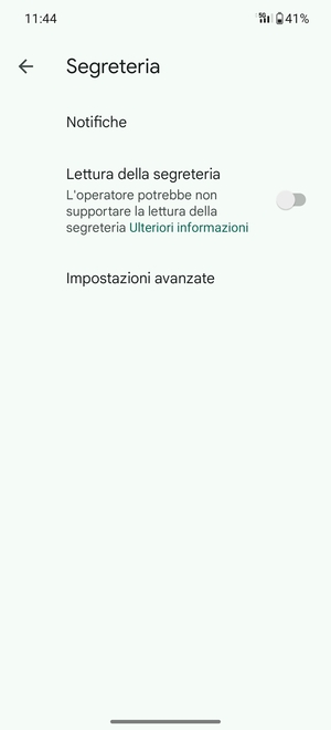 Seleziona Impostazioni avanzate