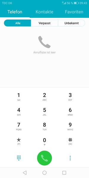 Drücken und halten Sie die Nummer 1