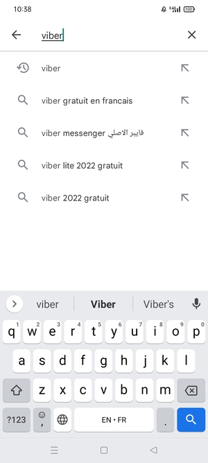 Saisissez le nom de l'appli et sélectionnez Rechercher