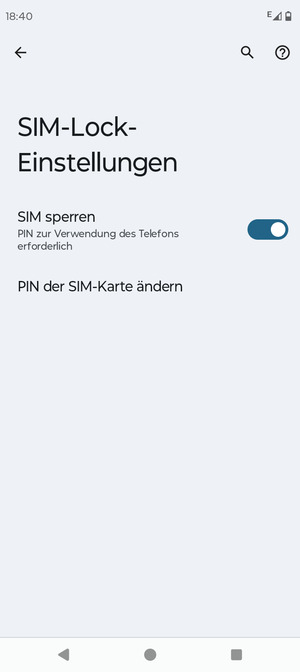 Wählen Sie PIN der SIM-Karte ändern
