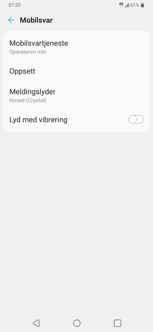 Velg Oppsett