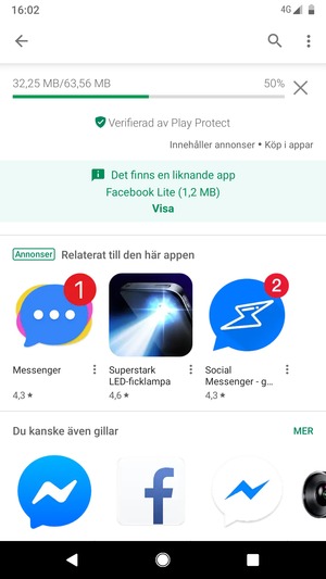 Vänta på att installationsprocessen avslutas