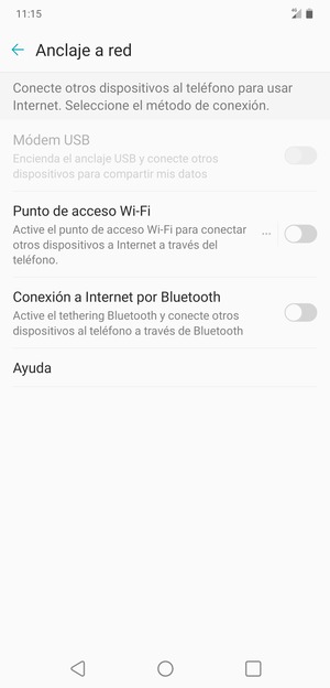 Seleccione Punto de acceso Wi-Fi