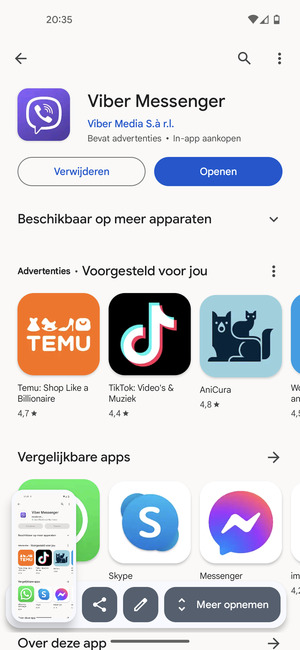 Selecteer Openen