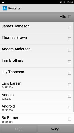 Kryss av i Alle avkrysningsboksen