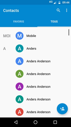 Sélectionnez le bouton du Menu