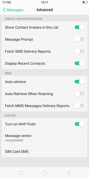 Select Message centre
