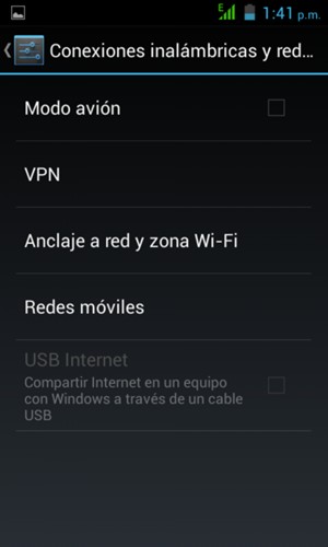Seleccione Redes móviles