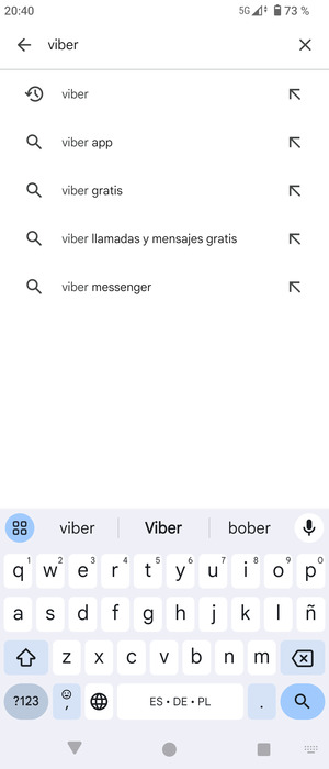 Introduzca el nombre de la aplicación y seleccione Buscar