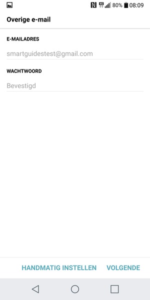 Selecteer VOLGENDE
