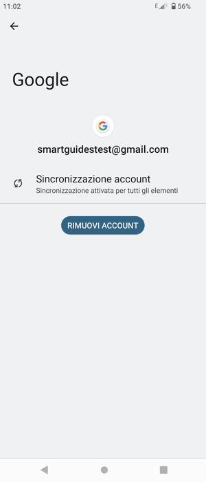 Seleziona Sincronizzazione account