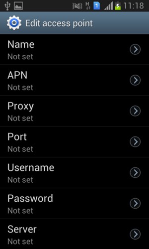 Enter MMS information