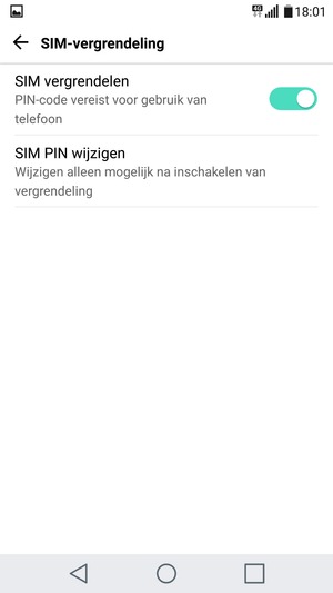 Selecteer SIM PIN wijzigen