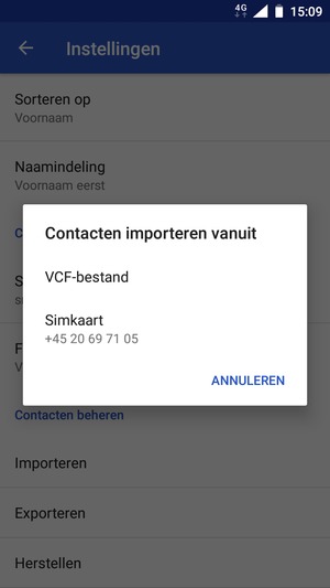 Selecteer Simkaart