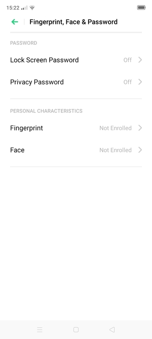Select Lock Screen Password