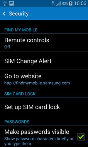 Select Set up SIM card lock