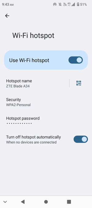 Your phone is now set up for use as a modem