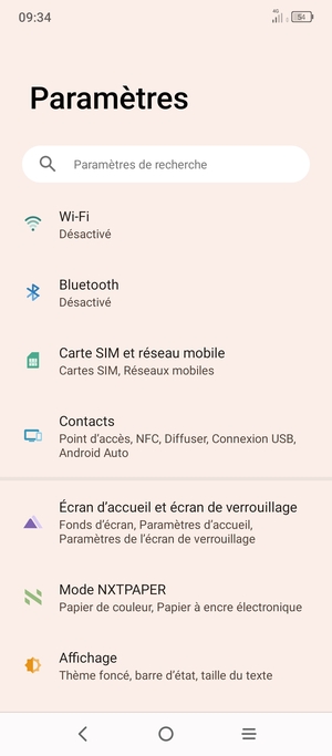 Sélectionnez Carte SIM et réseau mobile