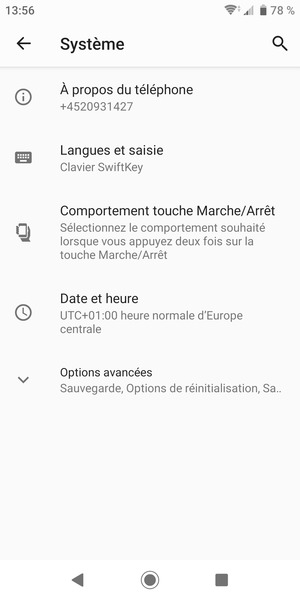 Sélectionnez Options avancées