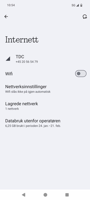 Slå Wifi på