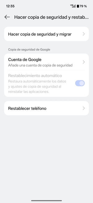 Seleccione Cuenta de Google