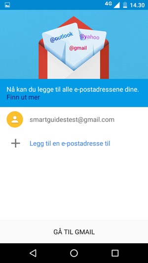 Velg GÅ TIL GMAIL