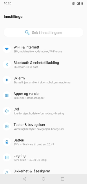 Velg Wi-Fi & Internett