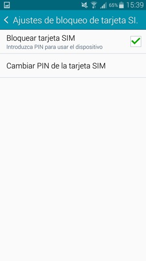 Seleccione Cambiar PIN de la tarjeta SIM
