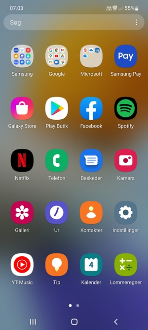 Vælg Indstillinger
