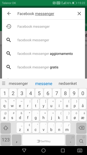 Inserisci il nome dell'app e seleziona Ricerca