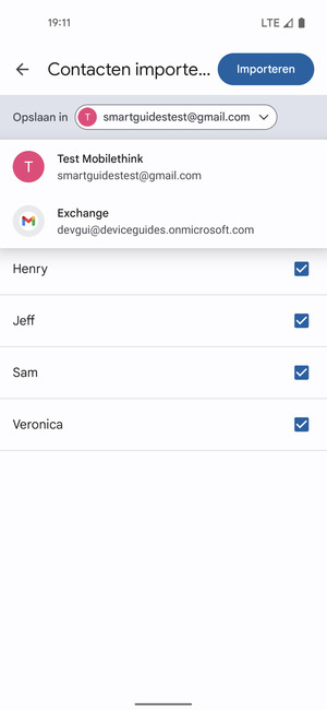 Selecteer uw Google-account