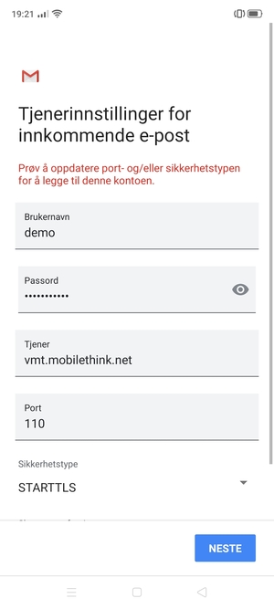 Velg Sikkerhetstype