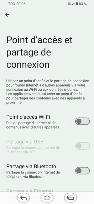 Sélectionnez Point d'accès Wi-Fi