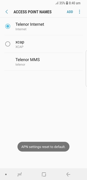 Select ADD