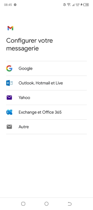 Sélectionnez Exchange et Office 365