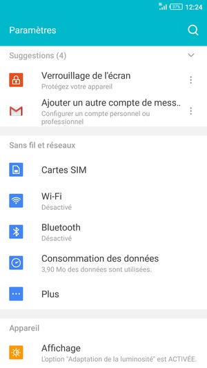 Sélectionnez Plus
