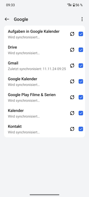 Ihre Daten werden synchronisiert