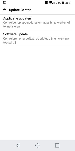Selecteer Software-update