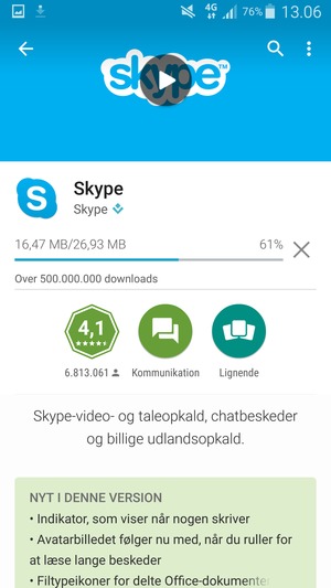 Afvent at installeringen er afsluttet
