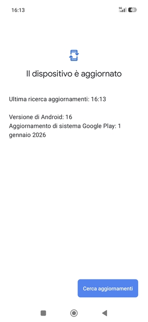 Se il tuo telefono è aggiornato, vedrai la seguente schermata