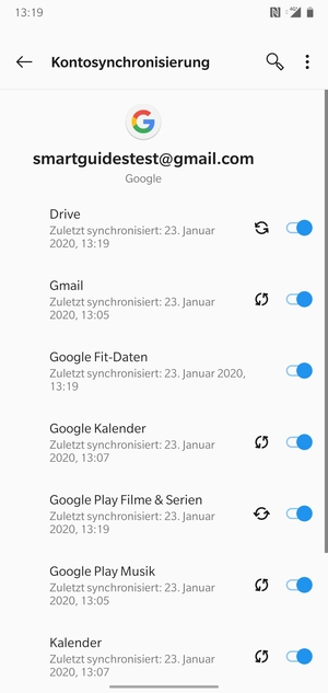 Ihre Kontakte von Google werden nun auf Ihr Handy synchronisiert